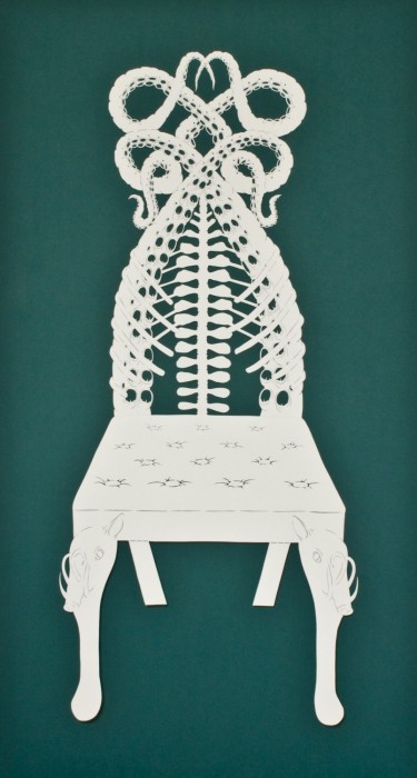 Natural History Side Chair, Cut Paper by Gail Cunningham